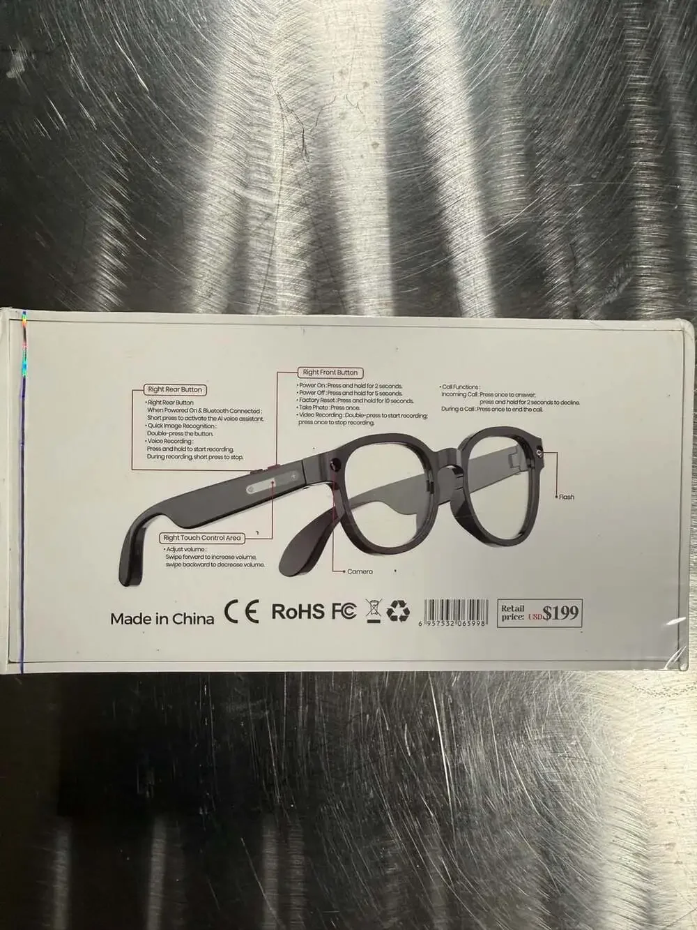 AiMB-S1 AI Smart Glasses with Camera and Audio